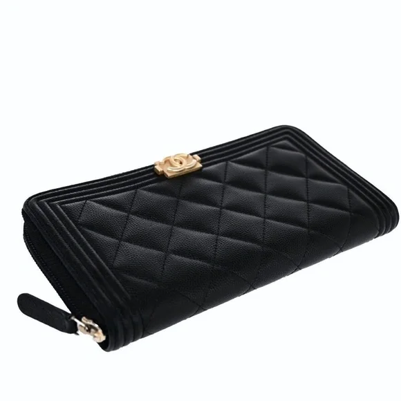 Chanel Caviar Zipper Boy Wallet Noir - Picture 3 of 9